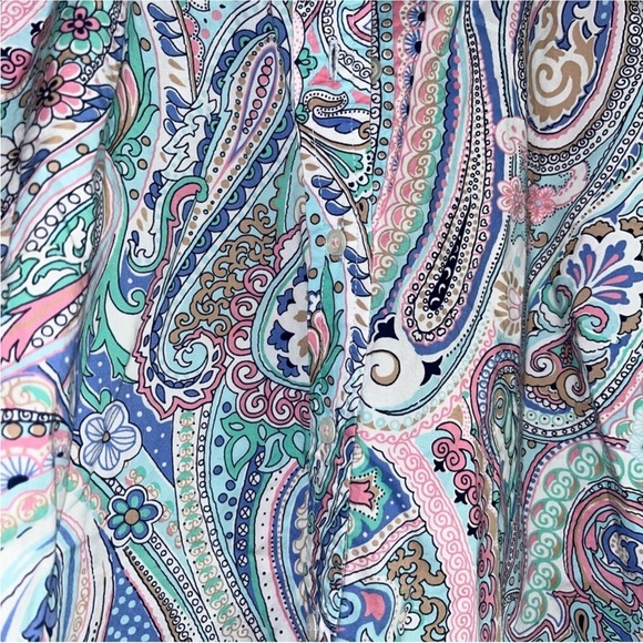 Talbots Jubilee Paisley Classic Cotton Button Down - Picture 4 of 6